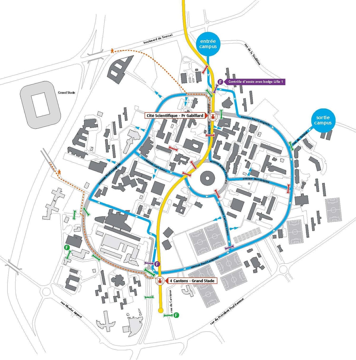 mapa Lille školy