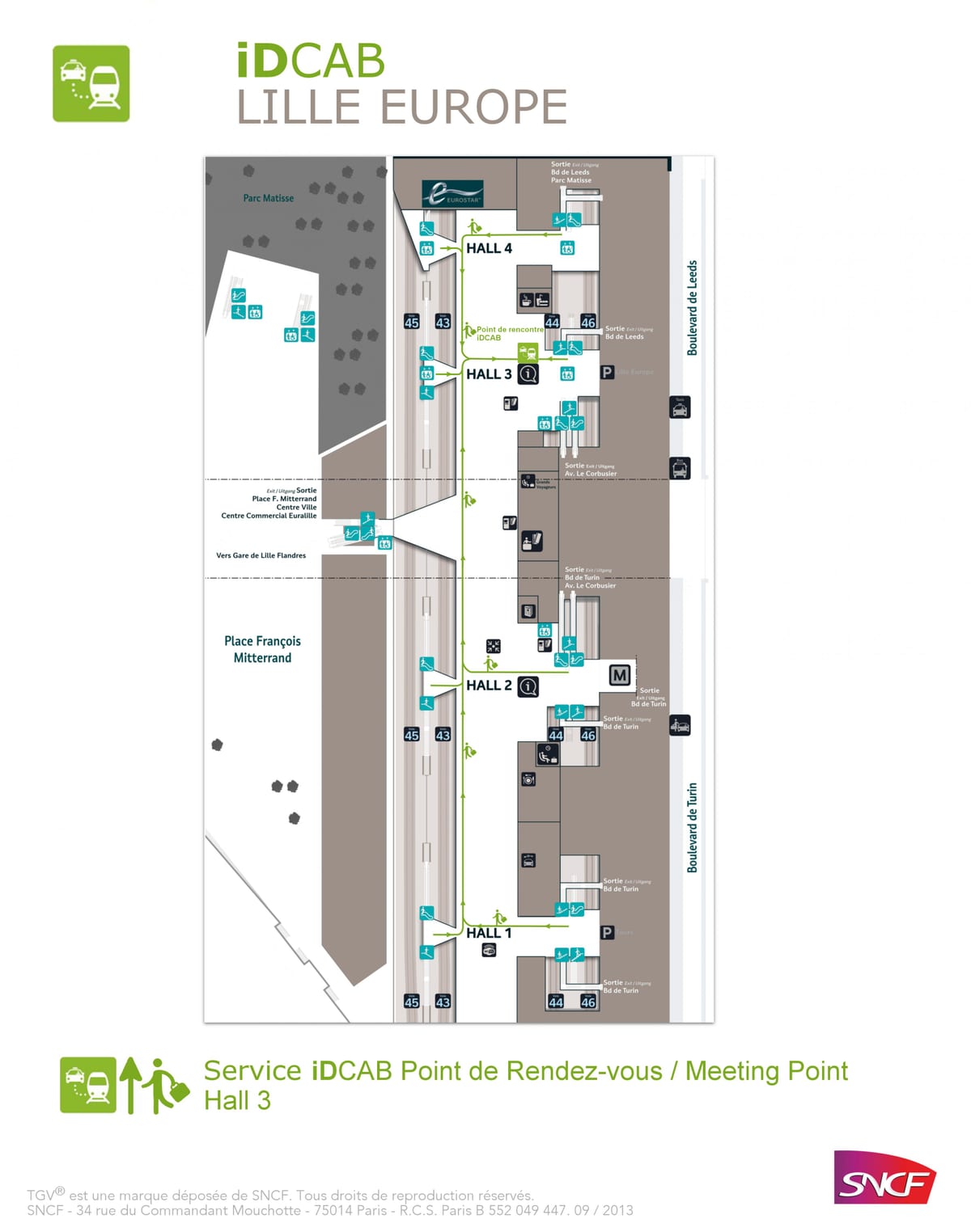 mapa Lille hall