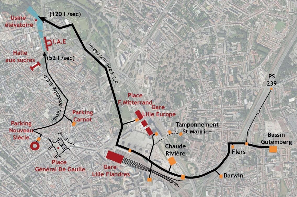 mapa Lille loď