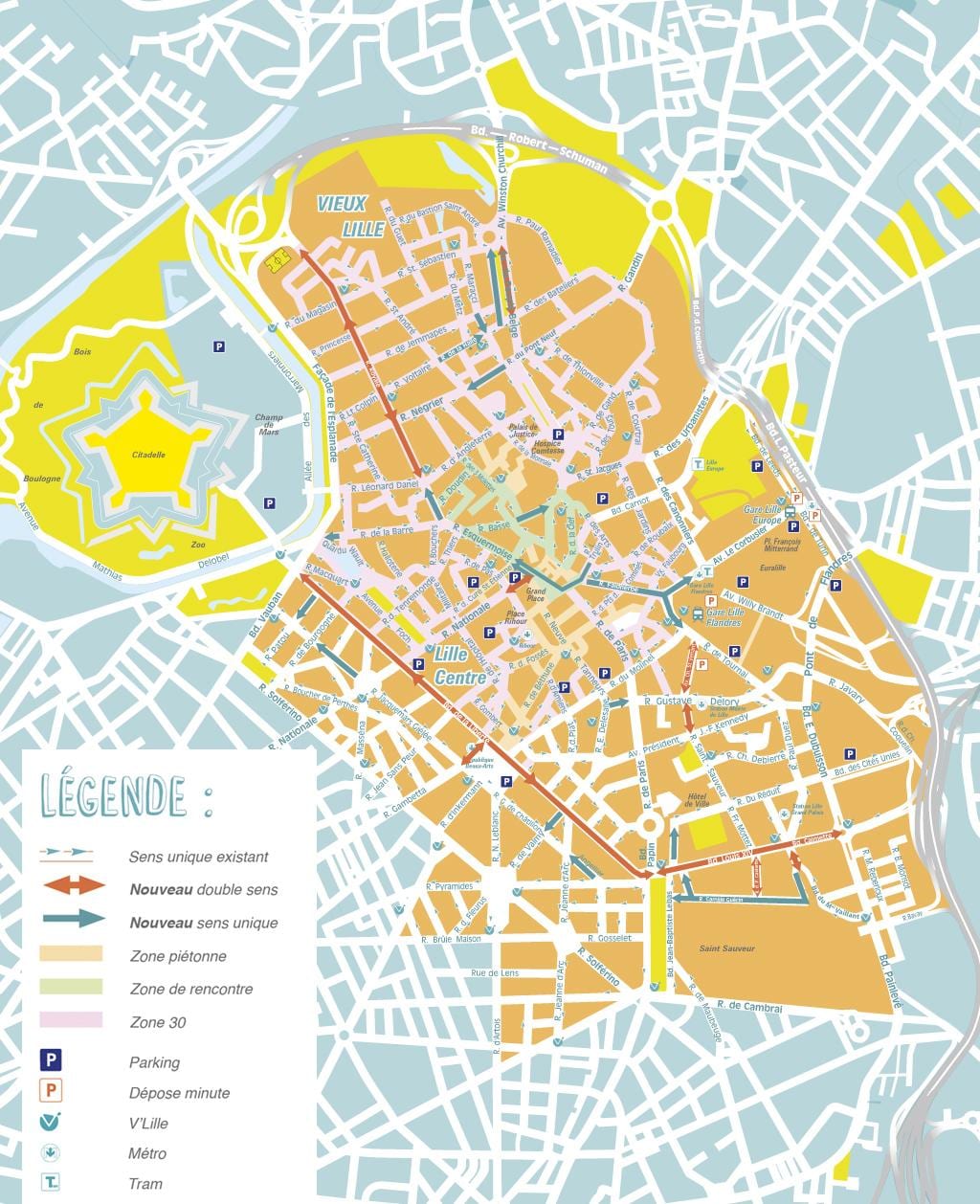 mapa Lille