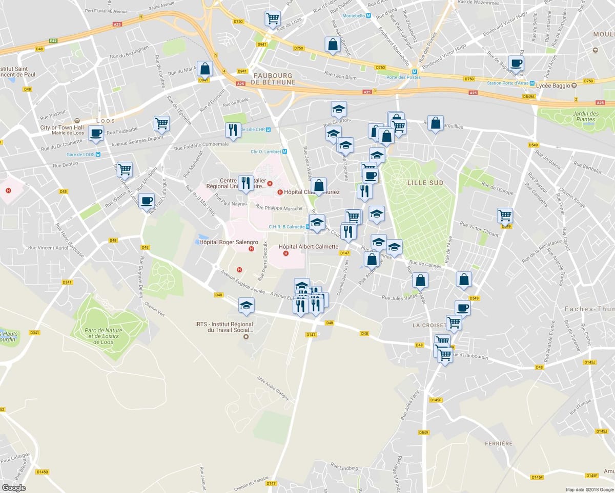 mapa Lille store