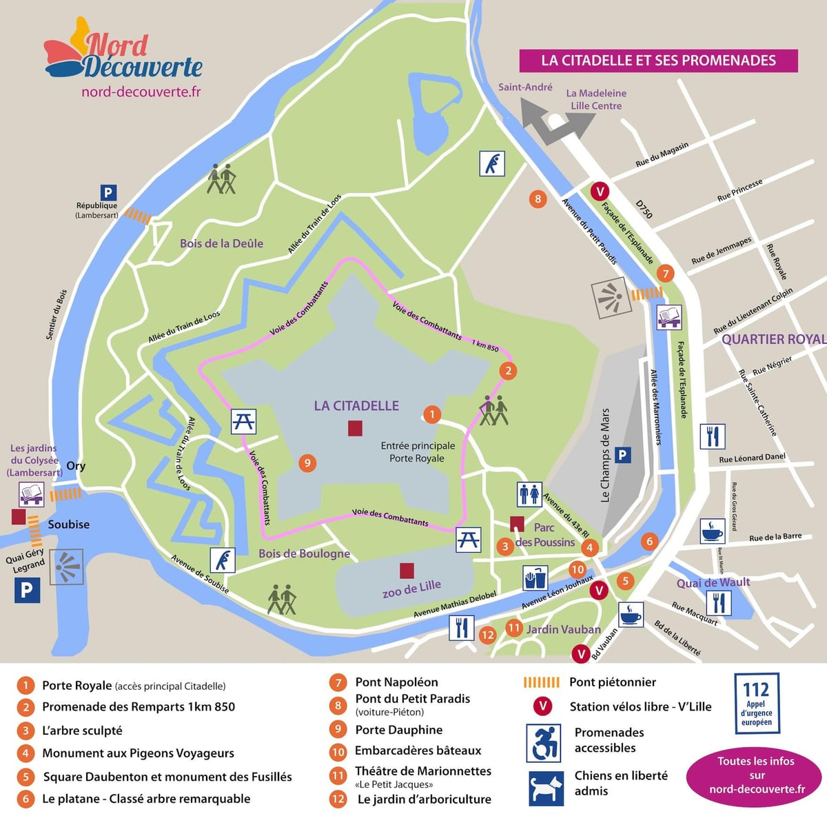 mapa Lille park