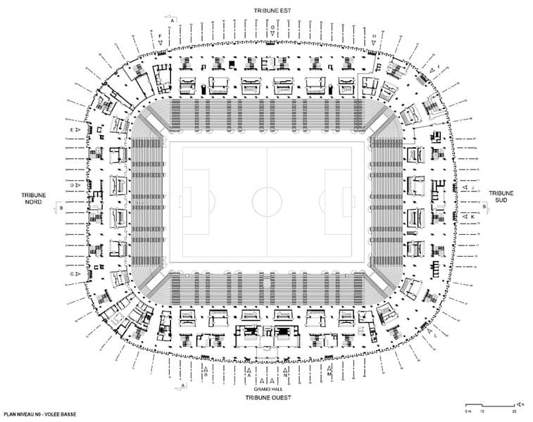 mapa Lille stadionu