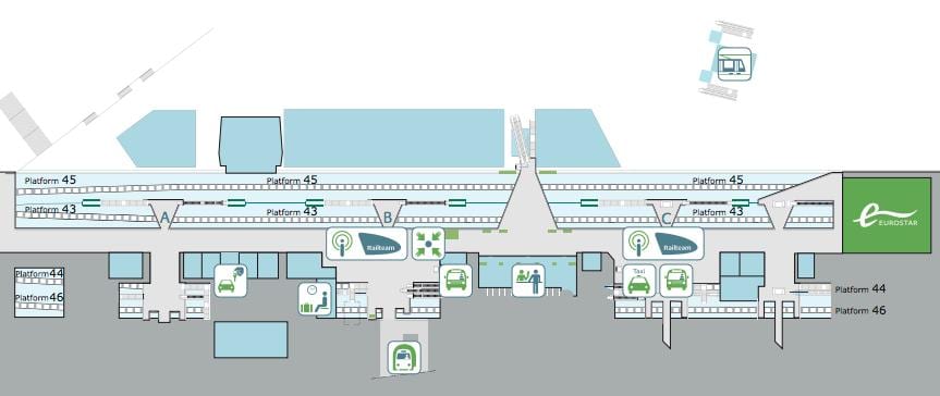 mapa Lille europe railway station