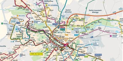 Lille veřejné dopravy mapu