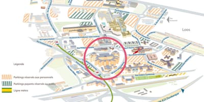 Mapa Lille nemocnice 