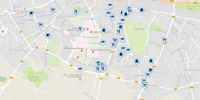 Mapa Lille store