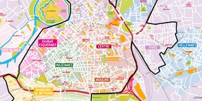 Mapa Lille předměstí