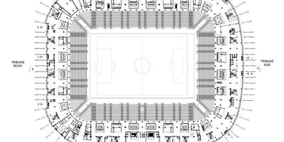 Mapa Lille stadionu