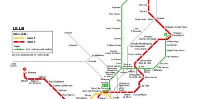 Mapa Lille vlak