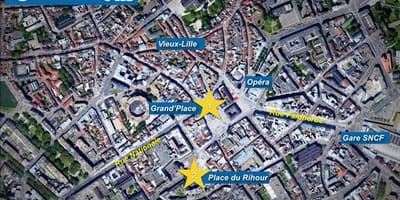 Mapa Lille vánoční trh